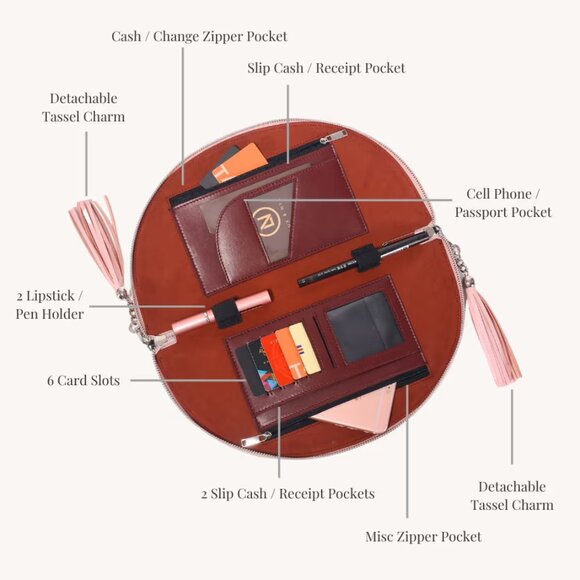 Lux and Nyx Fan Bag Convertible Crossbody Shoulder Bag Large version Silver Gray - Picture 5 of 12